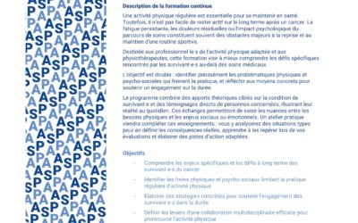 Cancer, Sport & Mouvement (2026)